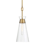 Lakewood Pendant - Warm Brass / Clear