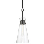 Lakewood Pendant - Matte Black / Clear