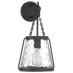 Crawford Wall Light - Matte Black / Clear