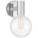 Wright Wall Light - Chrome / Clear