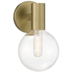 Wright Wall Light - Warm Brass / Clear