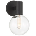 Wright Wall Light - Matte Black / Clear