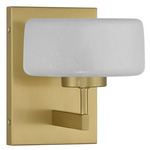 Falster Wall Light - Warm Brass / Frosted Seeded