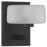 Falster Wall Light - Matte Black / Frosted Seeded