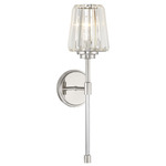 Garnet Wall Light - Polished Nickel / Crystal