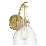 Foster Wall Light - Warm Brass / Clear Seeded