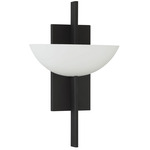 Fallon Wall Light - Matte Black / White Opal