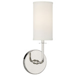 Powell Wall Light - Polished Nickel / White