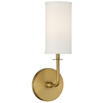 Powell Wall Light - Warm Brass / White