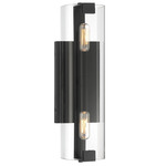 Winfield Wall Light - Matte Black / Clear