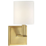 Waverly Wall Light - Warm Brass / White