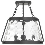 Crawford Ceiling Light - Matte Black / Clear