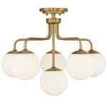 Marco Ceiling Light - Brass / White