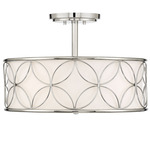 Reid Ceiling Light - Polished Nickel / White