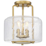 Avalon Ceiling Light - Warm Brass / Crackled