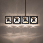 Enchante Color-Select Linear Pendant - Black / Crystal