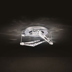 Visata Recessed Color-Select Ceiling Light - Chrome / Crystal