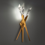 Solitude Wall Sconce - Aged Brass / Optic Haze Quartz
