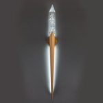 Solitude Tall Color-Select Wall Sconce - Aged Brass / Optic Haze Quartz
