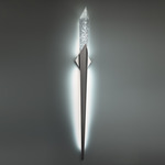 Solitude Tall Color-Select Wall Sconce - Antique Nickel / Optic Haze Quartz