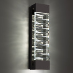 Labrynth Color-Select Outdoor Wall Sconce - Black / Crystal