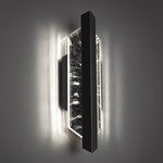 Vesta Color-Select Outdoor Wall Sconce - Black / Optic Haze Quartz