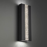 Cascade Color-Select Outdoor Wall Sconce - Black / Crystal