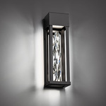 Polar Color-Select Outdoor Wall Sconce - Black / Crystal