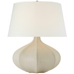 Rana Wide Table Lamp - Stone White / Linen