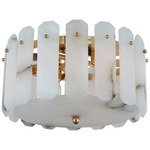 Bonnington Ceiling Light - Hand Rubbed Antique Brass / Alabaster
