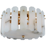 Bonnington Ceiling Light - Hand-Rubbed Antique Brass / Alabaster