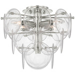 Loire Ceiling Light - Polished Nickel / Clear