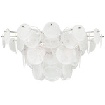 Loire Ceiling Light - Polished Nickel / White Strie