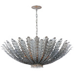 Hampton Chandelier - Burnished Silver Leaf