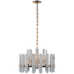 Bonnington Chandelier - Hand-Rubbed Antique Brass / Alabaster