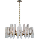 Bonnington Chandelier - Hand-Rubbed Antique Brass / Alabaster