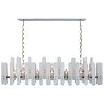 Bonnington Linear Chandelier - Polished Nickel / Alabaster