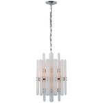 Bonnington Tall Chandelier - Polished Nickel / Alabaster