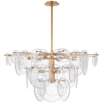 Loire Chandelier - Gild / Clear Strie