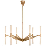 Brenta Chandelier - Hand Rubbed Antique Brass / White