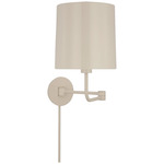 Go Lightly Swing-arm Plug-in Wall Sconce - China White / China White
