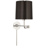 Go Lightly Swing-arm Plug-in Wall Sconce - Bronze / Polished Nickel