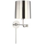 Go Lightly Swing-arm Plug-in Wall Sconce - Polished Nickel / Polished Nickel