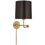Go Lightly Swing-arm Plug-in Wall Sconce - Bronze / Soft Brass