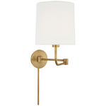 Go Lightly Wall Light - Linen / Soft Brass