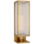 York Outdoor Wall Sconce - Soft Brass / Clear