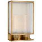 York Outdoor Wall Sconce - Soft Brass / Clear