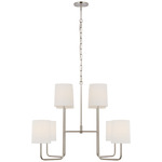 Go Lightly XL Chandelier - Linen / Polished Nickel