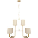 Go Lightly XL Chandelier - China White / Soft Brass