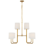 Go Lightly XL Chandelier - Linen / Soft Brass